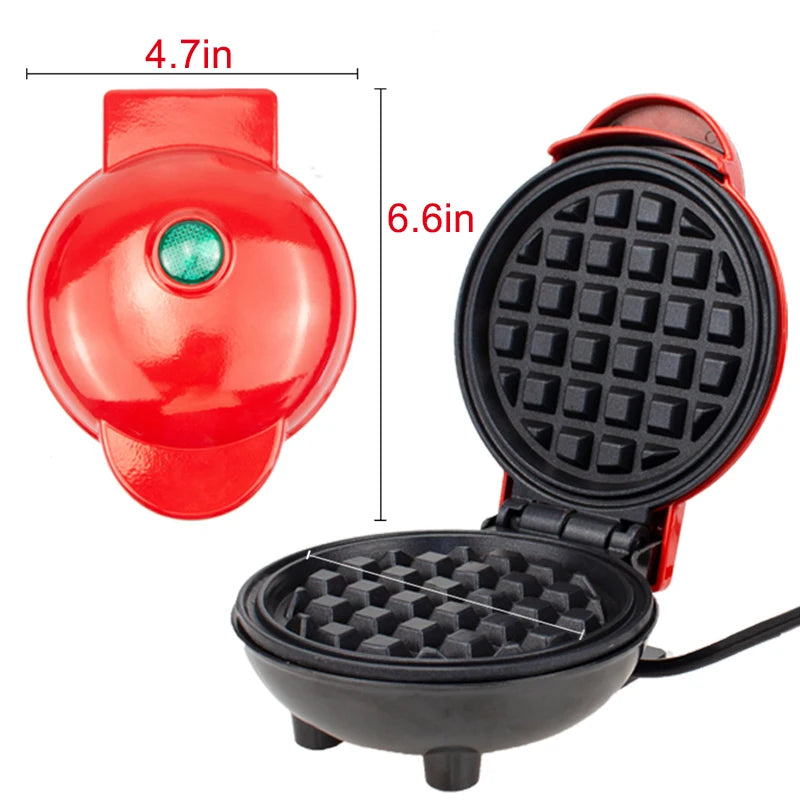 Round Non-Stick Electric Mini Waffle Maker Machine