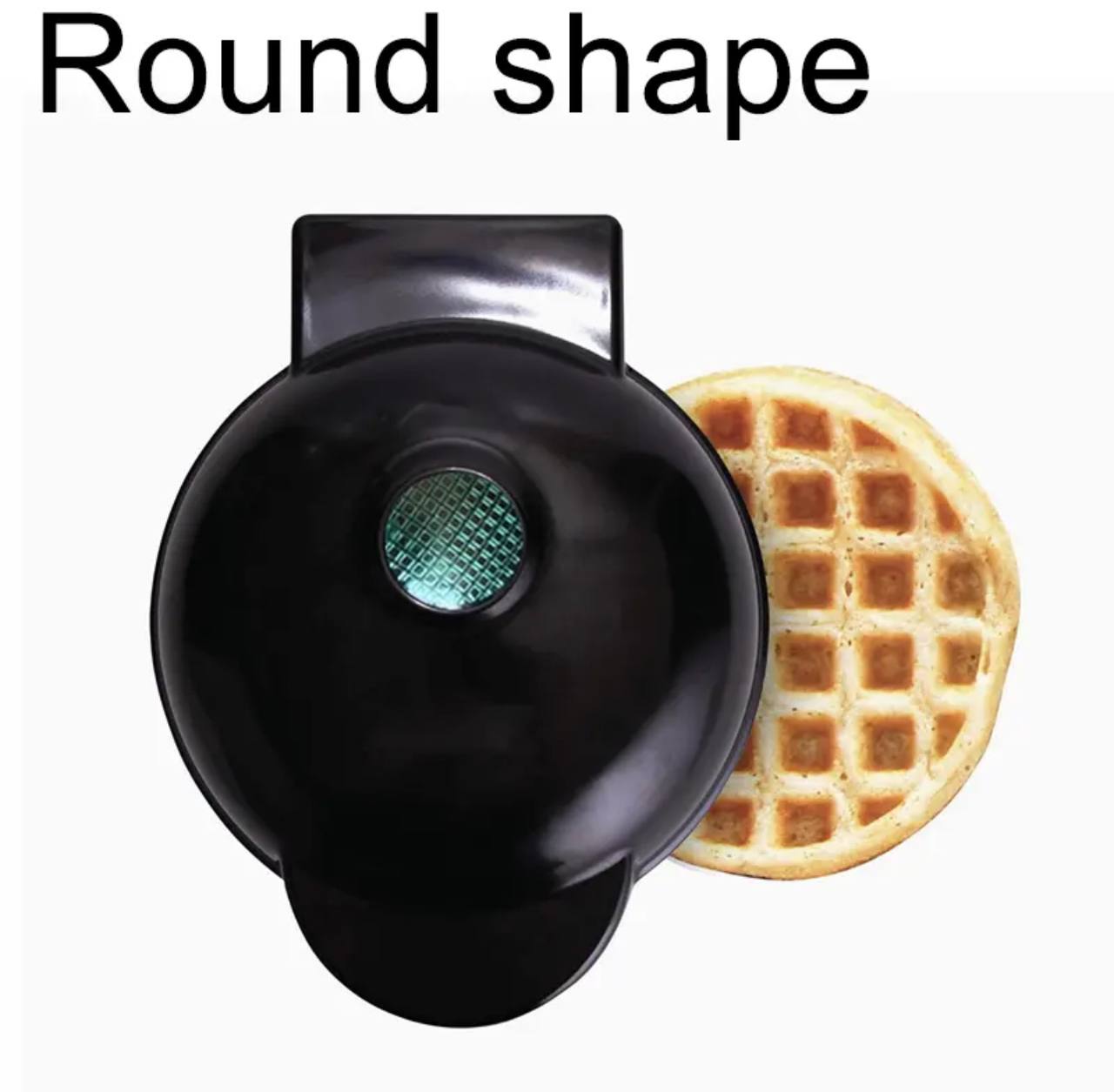 Round Non-Stick Electric Mini Waffle Maker Machine