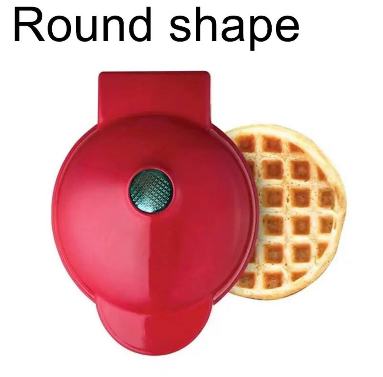 Round Non-Stick Electric Mini Waffle Maker Machine