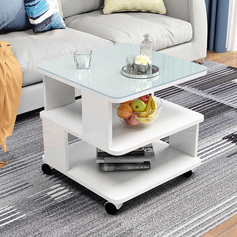 Coffee Table Modern Simplicity Sofa Side Table Bedroom Living Room Mobile Table Solid Wood Multifunctional Storage Coffee Table