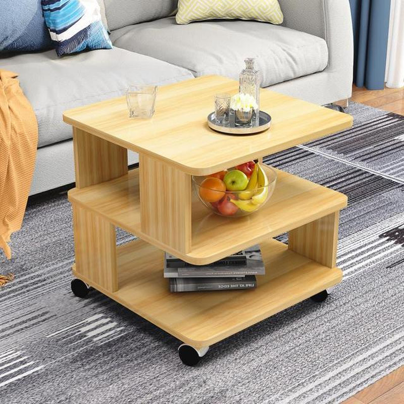 Coffee Table Modern Simplicity Sofa Side Table Bedroom Living Room Mobile Table Solid Wood Multifunctional Storage Coffee Table