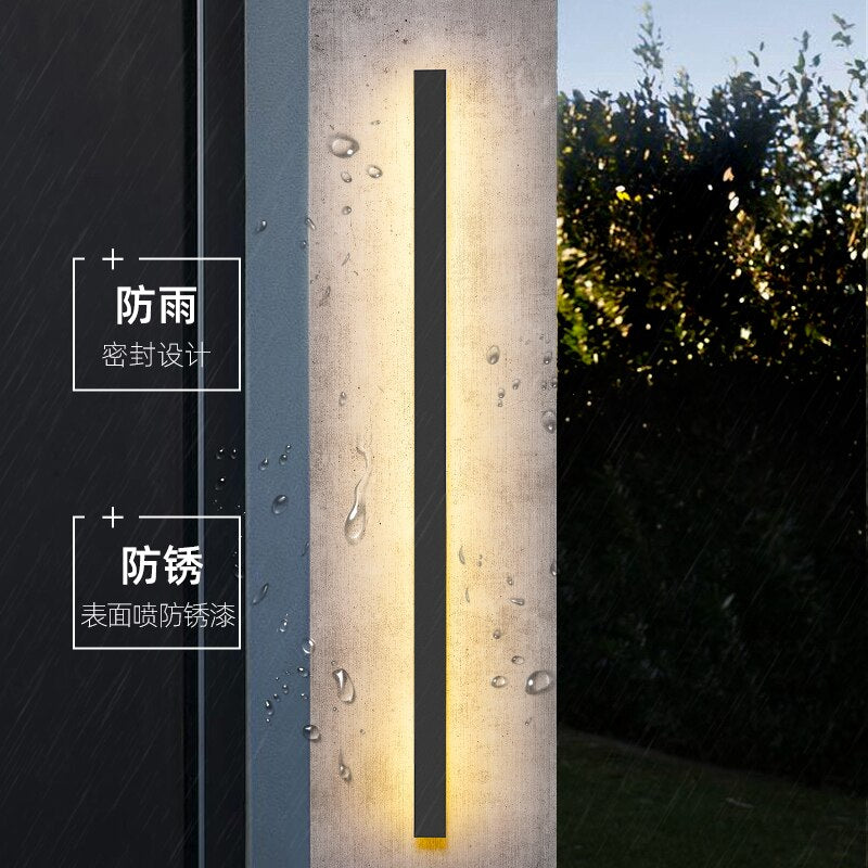 Outdoor Wall Light LED Waterproof Wall Lamp IP65 Aluminum Long Outdoor Wall Light for Garden Villa Porch Light Luminaire