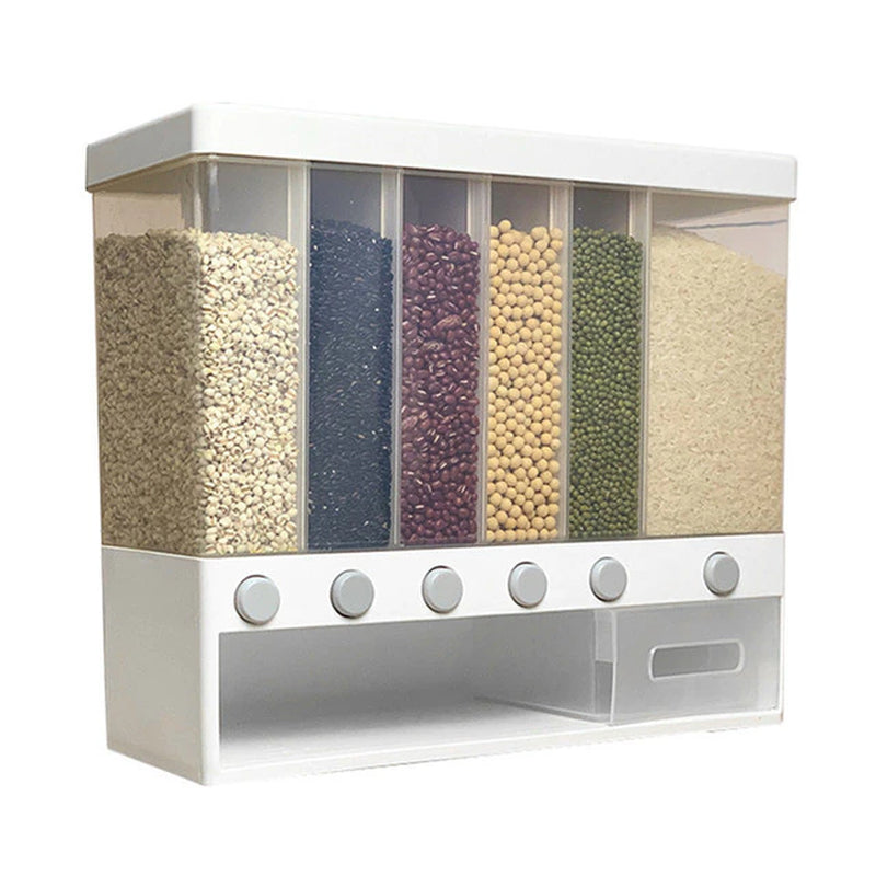 20KG Multifunctional Rotating Food Storage Box with Lid Moisture Insect Proof Grain Organizer Moisture Proof Separat Rice Bucket