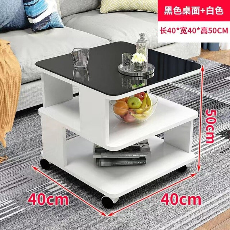 Coffee Table Modern Simplicity Sofa Side Table Bedroom Living Room Mobile Table Solid Wood Multifunctional Storage Coffee Table